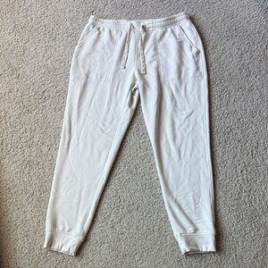 Quince SuperSoft Fleece Joggers Off-White Women’s Size M